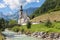 Church of Ramsau near Berchtesgaden in German Bavarian alps