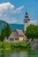 Church at Ribcev Laz near lake Bohinj in Slovenia