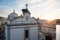 Church and roofs of houses in Olhao, Portugal