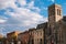 A church and row houses on Bank Street in Highlandtown, Baltimore, Maryland