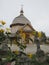 Church on a  rural cementary, abandoned  sculptures, polish graves, crosses