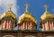 Church\'s cupola close up in the Sergiev Posad Zagrosk ,Russia