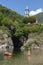 Church of Saint Anna above the Cannobino river near Cannobio in northern Italy