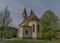 Church of saint Antonin Paduansky in Dolni Becva village in spring color day