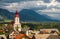 Church of Saint George in Zasip village, Slovenia near famous Bled Lake at spring sunny day