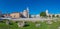 Church of Saint Ilija behind Roman ruins at Zeleni trg square in Zadar, Croatia