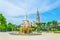 Church of Sainte Perpetue and fountain Pradier in Nimes, France