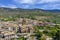 Church of San Esteban in Loarre Huesca Spain, in the background the Castle