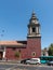 The church of San Francisco, Catholic temple and old convent, in the Alameda, the main avenue of Santiago de Chile