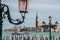 Church of San Giorgio Maggiore and ornate lampposts