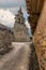 Church of `San Pelayo `, with a slender bulrush in Vega of Tera. It is located on the road to Santiago and on the route of La Plat