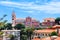 Church or Sanctuary of Madonna di Montalto in Messina on Sicily island, Italy. Basilica on Caperrina hill