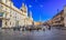 Church Sant Agnese in Agone, Palazzo Pamphilj and Fontana del Moro Moor Fountain on Piazza Navona in Rome