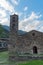 Church of Sant Marti de la Cortinada, Ordino, Andorra in Summer