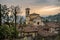 Church of Santa Grata Inter Vites in Bergamo. Scenic views of Citta Alta, town\\\'s upper district