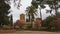 Church of Santa Maria de Alhambra, in Jardins del Paraiso garden, Granada, Spain, on a cloudy day