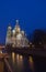 Church of the Savior on blood illuminated.Saint Petersburg.