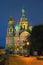 Church of the Savior on Blood in St. Petersburg, a romantic night landscape