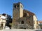 Church of the Savior -El Salvador- in the Main Square -Plaza Mayor of Maldonado- in Bejar, Spain.