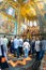 Church of the Savior on Spilled Blood. crowd of tourists in fro