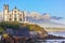 Church on the seafront town of Sao Rogue on Sao Miguel Island