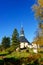 Church in Seiffen Ore Mountains in Saxony Germany at daylight
