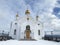 The church of Seraphim Sarovsky in the city of Zlatoust in winter. Russia, Chelyabinsk region, Russia