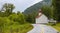 Church sits alongside a country road in rural Virginia