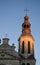 Church spire and cross