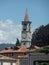 Church spire in Laveno, northern Italy