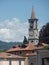 Church spire in Laveno, northern Italy