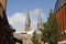 Church spires over the city of Delft