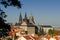 Church spires and red rooftops