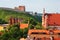 Church of St. Anne and Gediminas Tower in Vilnius, Lithuania