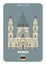 Church of St. Cajetan in Munich, Germany. Landmark icon. Architectural symbols of European cities