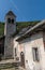 Church of St Gotthard (14th century), located in medieval village Carmine Superiore. Northern Italy