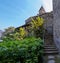 Church of St Gotthard (14th century), located in the preserved medieval village Carmine Superiore. Cannobio. Italy