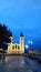 Church of St. James from a distance in the early morning, Medjugorje -  Croatia.