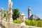 Church of St. James with vineyard at front, Kutna Hora, Czech Re