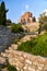 Church of St. John the Theologian at Kaneo, panoramic view at sunset, Ohrid, North Macedonia