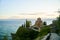 Church of St. John the Theologian at Kaneo, panoramic view at sunset, Ohrid, North Macedonia