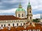 Church of St Nicholas in Lesser Town or old town of Prague in the Czech Republic