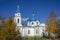 The Church of St. Nicholas the Wonderworker in the golden autumn. Sortavala. Karelia