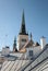 Church St.Olaf above blue sky. Tallinn, Estonia