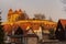 The church St. Servatii on the castle mountain in Quedlinburg, Germany in golden morning sunlight