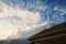 Church Steeple against a cloudy sky