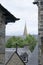 Church steeple view at Aberfeldy town village Scotland