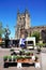 Church and street market, Tamworth.