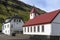 Church at Tjornuvik village in Faroe Islands