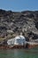 Church to hot volcanic springs, Santorini, Thira Island, Cyclades Islands